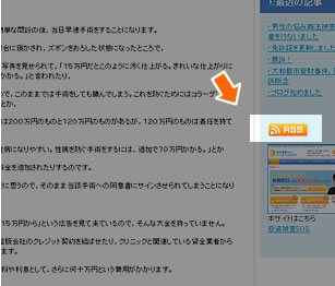 RSSボタンキャプチャー画像